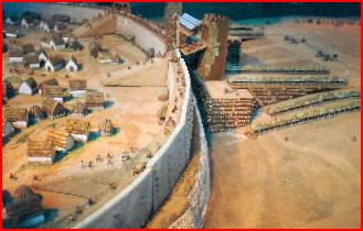 la maquette du siège d'Avaricum